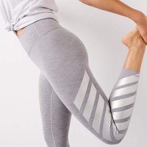 New Balance for J. Crew Performance Seamless Cropped Leggings in Grey/Silver